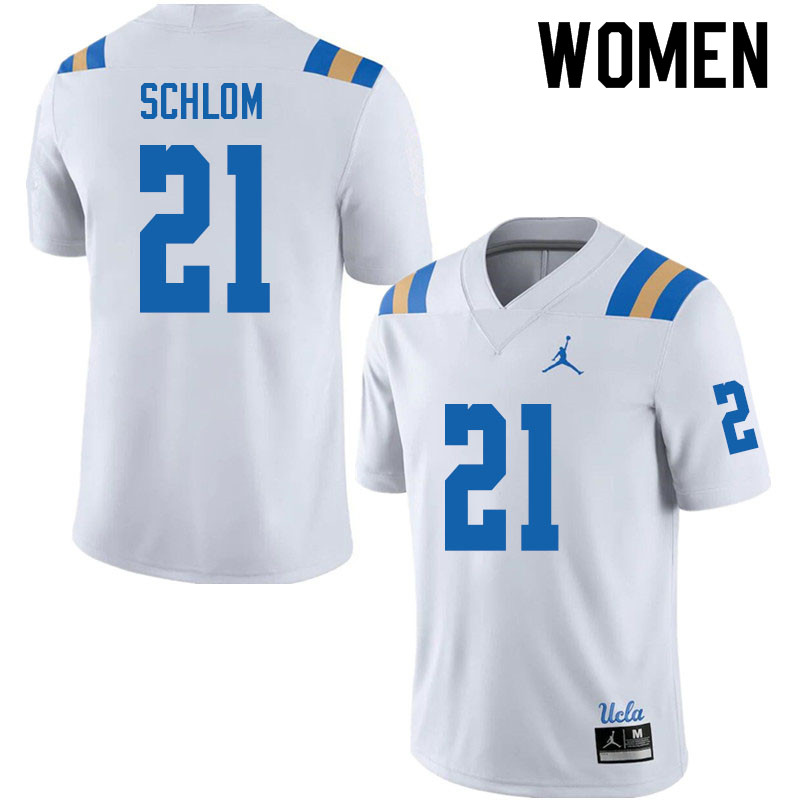 Jordan Brand Women #21 Bradley Schlom UCLA Bruins College Football Jerseys Sale-White - Click Image to Close